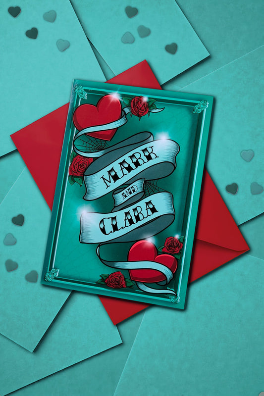 Personalised Tattoo Valentine Card