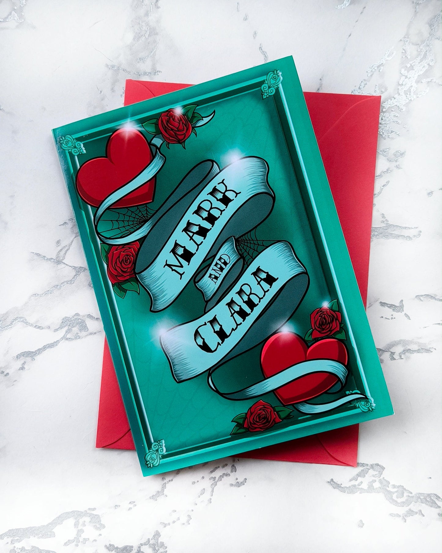 Personalised Tattoo Valentine Card