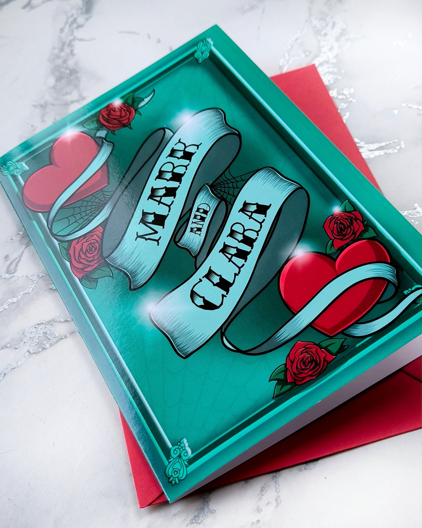 Personalised Tattoo Valentine Card